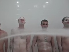 Enthousiasteling, Anaal, Leger, Sperma in gezicht, Homo, Douche, Tatoeage, Uniformpje