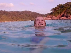 Erstaunlich, Strand, Blondine, Zierlich, Pov, Muschi, Titten, Nass