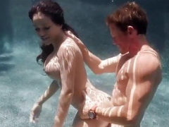 Grosse titten, Bikini, Blasen, Braunhaarige, Spermaladung, Reif, Im freien, Unter wasser