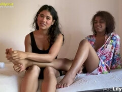 Amateur, Brunette brune, Noir ébène, Petite amie, Lesbienne, Massage, Orgasme, Chatte