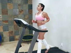 Porno Music Video - Solo Workout Girl with Huge Natural Tits