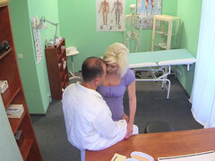 Horny Elen Sereas getting cummed on by doctor