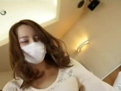 BEAUTIFUL SURGICAL MASKED JAPANESE WOMAN SUCKS DICK UNDER MASK