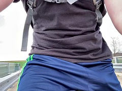 Grosser schwanz, Geschnappt, Flashen, Hardcore, Riesig, Masturbation, Reiten, Sport