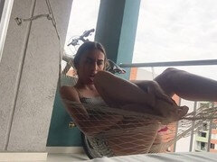 I use an electro-hitachi wand for solo play and film it for my hubby