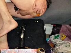 Leie, In den arsch, Crossdresser, Dildo, Klaffend, Schwul, Hardcore, Spielzeuge