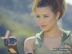 18 летние, Минет, Вчетвером, Подружка, Группа, Вечеринка, Молоденькие, Униформа