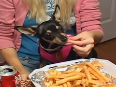 Young perky titted blonde Jana Foxy masturbates with cucumber and pepper - food fetish