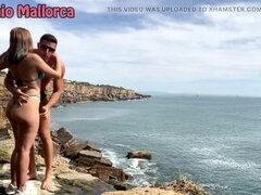 Amateur, Cul, Plage, Grosse bite, Sucer une bite, Éjaculation interne, Fille latino, Portugaise