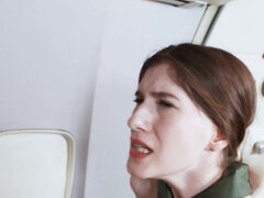 18 años, Verga grande, Mamada, Lencería, Afeitado, Azafata, Adolescente, Tetas