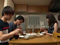 Amateur, Sucer une bite, Éjaculation interne, Japonaise, Mère que j'aimerais baiser, Maman, Rousse roux, Nénés