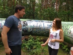 Lullu Gun And Jason Steel - Cute German Teen 18+ Gets Picked Up And Fucked In The Forest