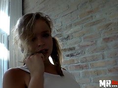 Hot and horny teen calibri gets her tight ass drilled deep and hard while moaning in pleasure