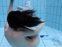 Swimming erotics with best babes like Aneta - Public