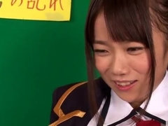 Unearthly flat chested asian Asuka Hoshino got a spermshot on a face
