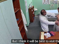 Busty euro patient receives creampie from doc
