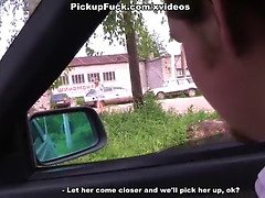 Blonde girl fucked on the roadside