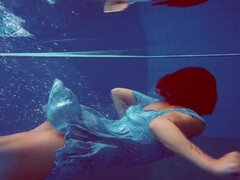 18, Hd, 小柄, プール, 公共, 赤毛, ロシア人, ティーン