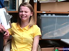 Hinterzimmer, Blasen, Geschnappt, Hardcore, Zierlich, Polizei, Jungendliche (18+), Eng