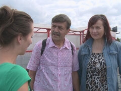 ぽっちゃり, デカ尻, デカパイ, チン, 淫乱熟女, アウトドア, ハメ撮り, 赤毛