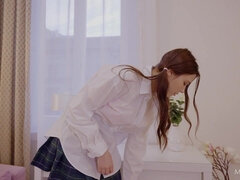 Tetona, Masturbación, Tetas naturales, Estrella porno, Pelirrojo, Colegiala, Tetas, Uniforme