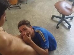 Verga grande, Mamada, Hermano, Gay, Casero, Músculo, Chupando, Tragarse