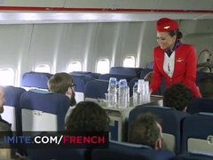 Hot Blonde Stewardess Fucks Pilot in Plane - Anny Aurora & Cassie Del Isla