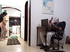 Naughty Wife Cheats On Husband With Delivery Guy - Blowjob & Creampie Fuck