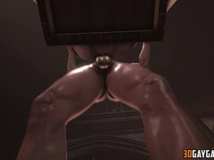3D guy solo dick jacking off and Witcher lovemaking