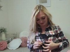 Cul, Chambre à dormir, Bikini, Blonde, Sucer une bite, Pov, Adolescente, Nénés