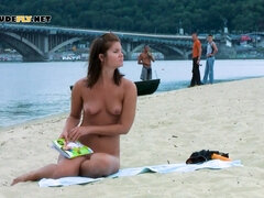 18 jahre, Strand, Geschnappt, Studentin, Süss, Nackt, Nudist, Spion