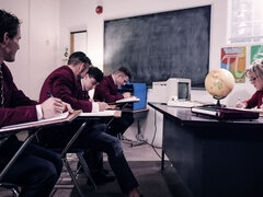 Grote kont, Grote mammen, Blond, Schattig, Brillen, Handbeurt, Orgie, Geschoren