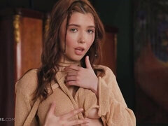 Amateur, Tetona, Masturbación, Coño, Afeitado, Flaco, Solo, Estriptis