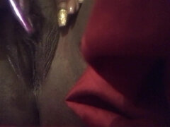 Amateur, Gros clito, Noir ébène, Grosse, Fait maison, Pov, Solo, Jouets