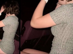 Beauté, Couple, Dingue, Seins naturels, Pov, Public, Chatte, Maigrichonne