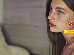 Amateur, Chica, Morena, Fetiche, Masturbación, Chupando, Adolescente, Tetas