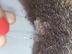 Close up of jerking orgasm