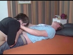 Aus dem arsch in den mund, Schlafzimmer, Grosser arsch, Grosser schwanz, Blasen, Spermaladung, Deutsch, Muschi