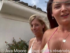 Ava Moore - MEGA BUKKAKE with Aurbeaureal on the naturist beach of Cap d'Agde - PORNO REALITE