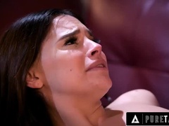 Grosser arsch, Grosser schwanz, Braunhaarige, Spermaladung, Kehlenfick, Hd, Muschi, Taboo