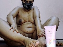 Amateur, Tante, Beauté, Masque, Massage, Masturbation, Petite femme, Solo