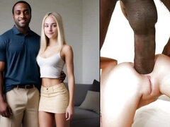 3d, 黒人, 巨乳な, カワイイ, デカチンの, 異人種間, 驚き, ティーン