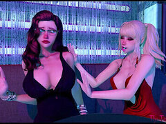 Dreidimensional, Futanari, Rau, Flotter dreier