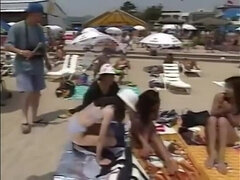 Enthousiasteling, Aziatisch, Grote mammen, Grappig, Groepseks, Japaans, Openbaar