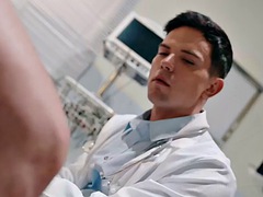Anal, Médecin, Homosexuelle, Gants, Muscle, Tatouage, Uniforme