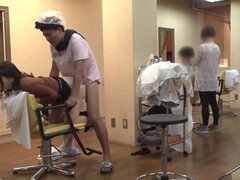 Real Japanese Hair Salon Doggystyle Sex With Stylist While Working With Rui Hizuki