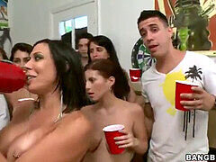 Colombian pornstars Alexis Fawx, Rachel Starr, and Jamie Valentine steal the show at wild college party