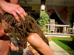 Amateur, Sucer une bite, Muscle, De plein air, Petite femme, Public, Adolescente