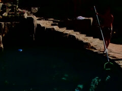 Lucky pool boy gets to clean something else than a dirty pool!