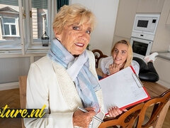 Kont, Blond, Gezichtzitten, Voeten, Harig, Hd, Likken, Rijpe lesbienne